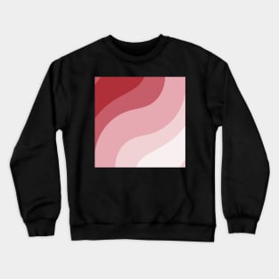 Wave of Dark To Light Pink Stripes Crewneck Sweatshirt